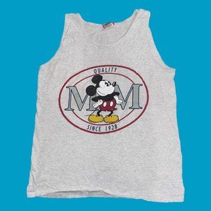 Vintage Disney Designs Tank Top Mickey Mouse Shirt Size L 90s Made In The USA